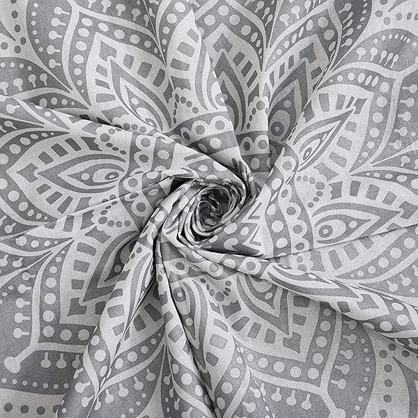 raajsee Raajsee Metallic Silver Tapestry Grey Mandala Wall Hanging Indian Cotton Beach Throw Blanket Boho Decor Twin Bedspread Yoga Mat 52 x 60 inches - View 4 of 8