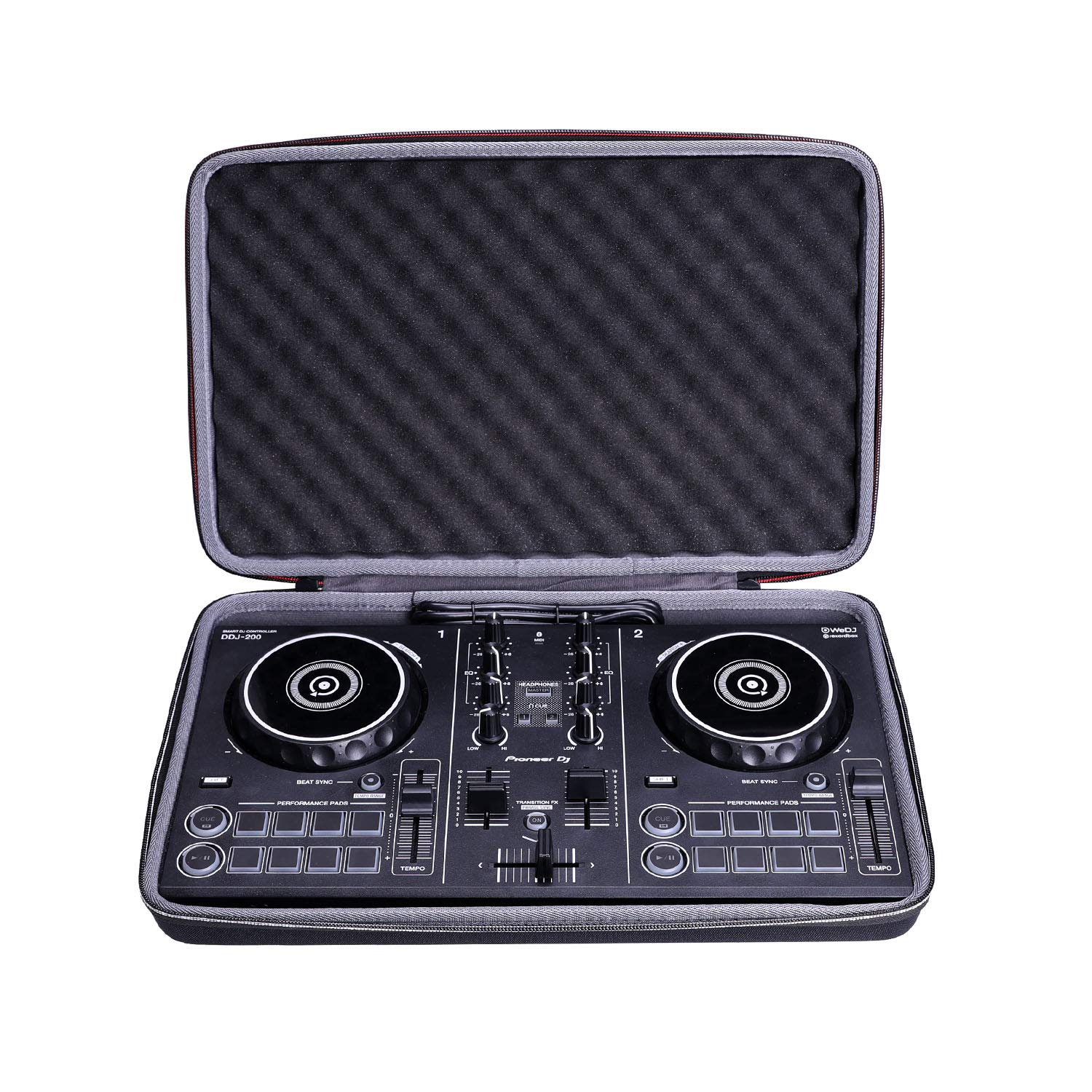 XANAD Hard Case for AlphaTheta DDJ-FLX2 or Pioneer DJ DDJ-200 Smart or DDJ-200 DDJ-WeGO4-K DDJ-WEGO3 DJ Controller