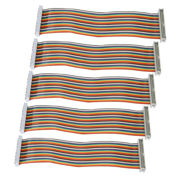 S erounder S erounder 5Pcs 20cm GPIO Ribbon Cable for Raspberry Pi Male to Female 40pin Jumper Wire Computer Accessories - View 5 of 7