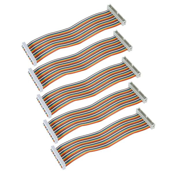 S erounder S erounder 5Pcs 20cm GPIO Ribbon Cable for Raspberry Pi Male to Female 40pin Jumper Wire Computer Accessories - View 7 of 7