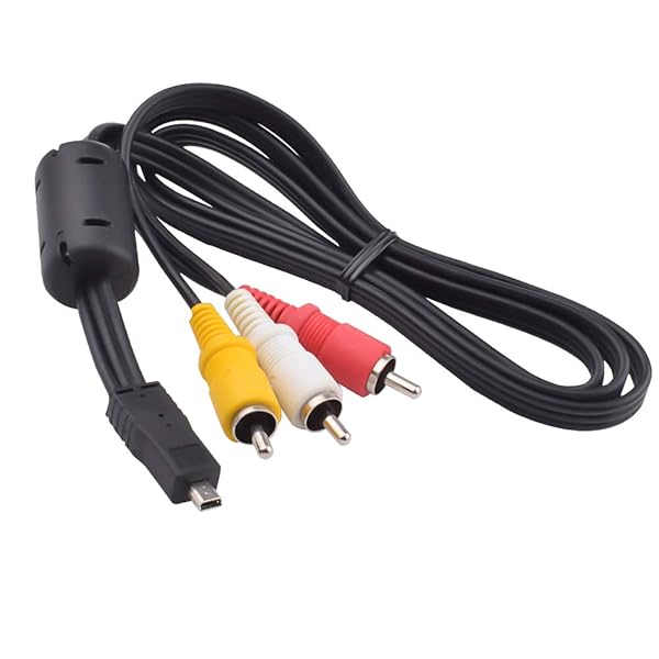 Tobysome Replacement AV Cord for Nikon CoolPix and DSLR Models Mini 8p to 3RCA Audio Video TV-Out Cable