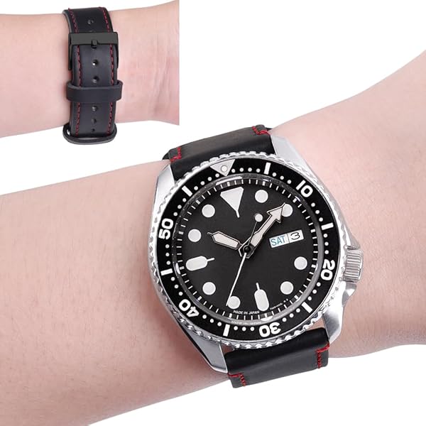 Ritche Ritche Christmas Gift 18mm Classic Genuine Leather Watch Band Quick Release Vintage Strap for Men and Women Perfect for White Elephant Gifts - View 4 of 7