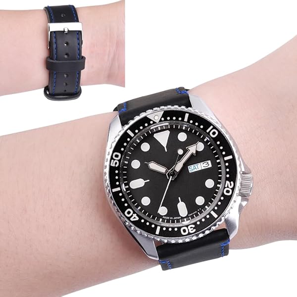 Ritche Ritche Christmas Gift 18mm Classic Genuine Leather Watch Band Quick Release Vintage Strap for Men Women Perfect for White Elephant Gifts - View 4 of 7