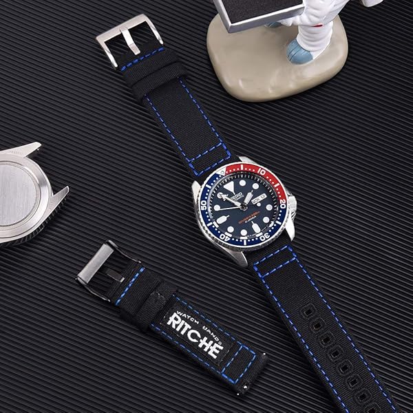 Ritche Ritche Christmas Gift 18mm Vintage Canvas Quick Release Watch Band Replacement Straps for Men Women Perfect for Stocking Stuffers and Father's Day - View 3 of 8