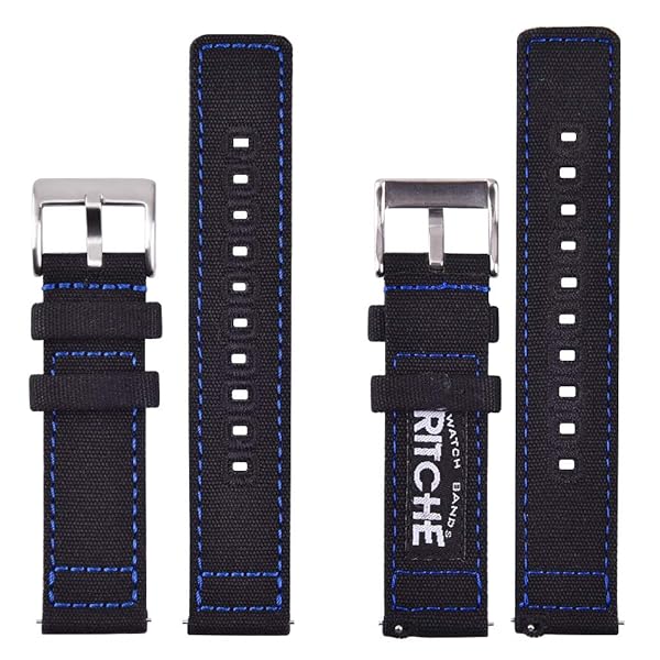 Ritche Ritche Christmas Gift 18mm Vintage Canvas Quick Release Watch Band Replacement Straps for Men Women Perfect for Stocking Stuffers and Father's Day - View 4 of 8