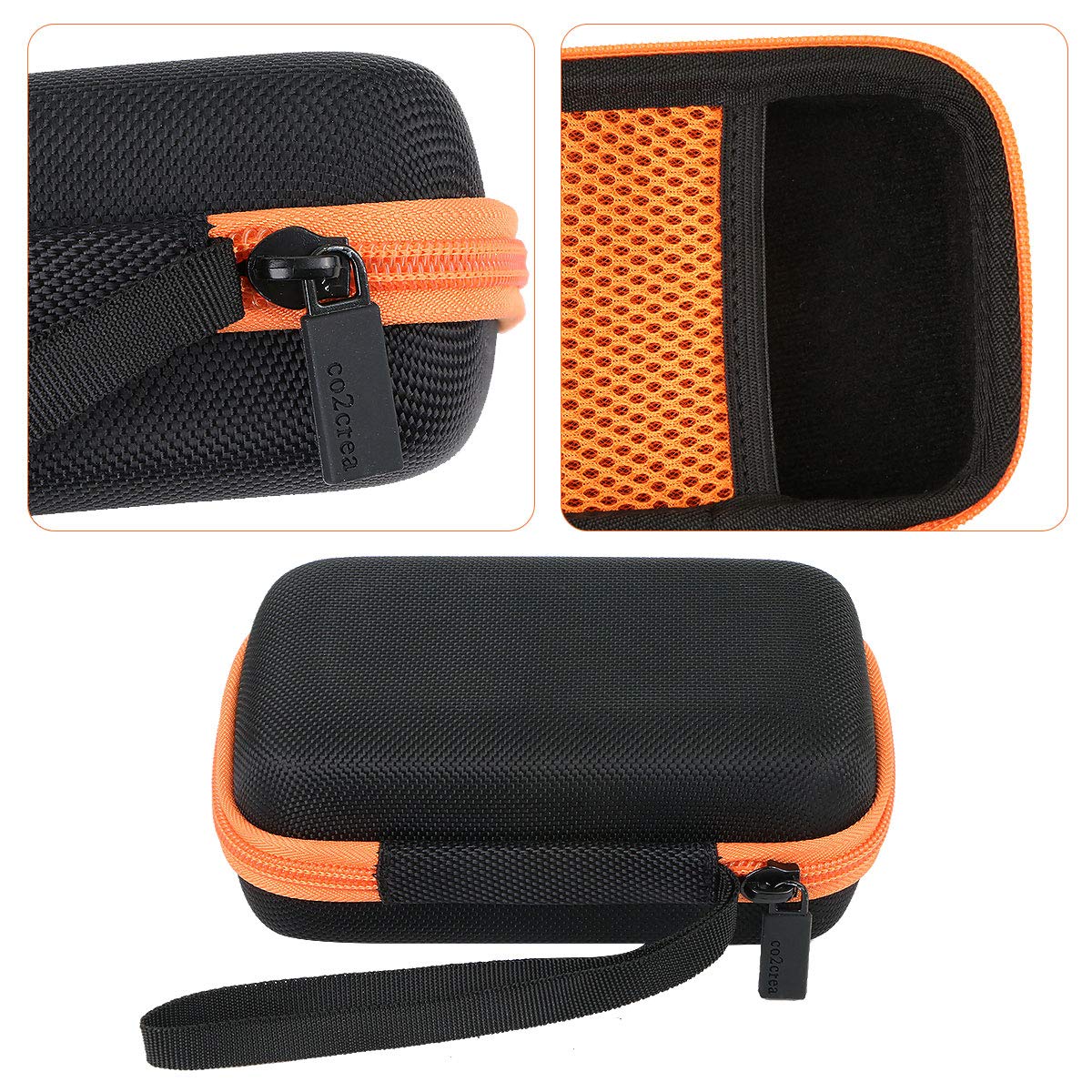 co2CREA co2CREA Hard Case for Korg Monotron Delay Duo Analog Ribbon Synthesizer Black Case with Orange Zipper - View 4 of 5