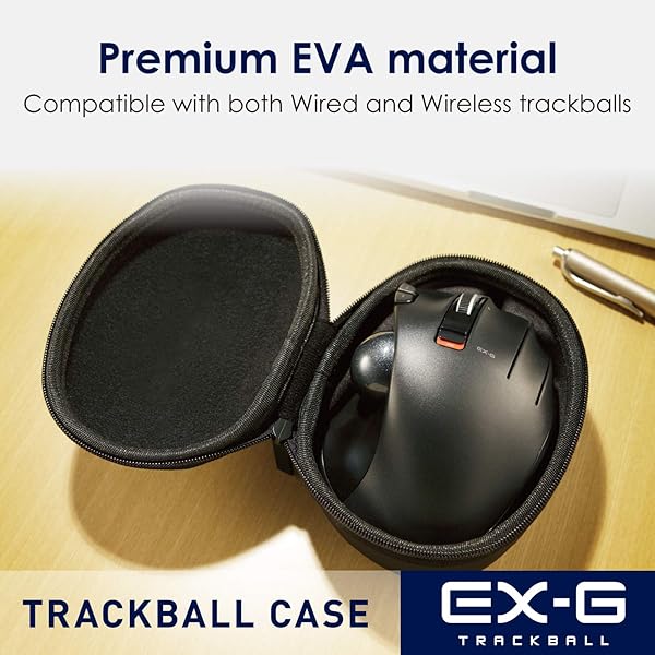 ELECOM ELECOM Hard EVA Travel Case for M-XT2&3 Trackball Mouse - Ergonomic, Durable Protection (BMA-XT2BK) - View 5 of 9
