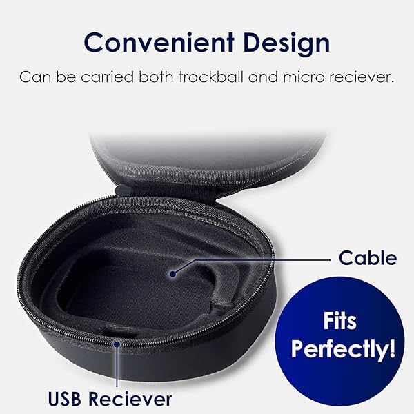 ELECOM ELECOM Hard EVA Travel Case for M-XT2&3 Trackball Mouse - Ergonomic, Durable Protection (BMA-XT2BK) - View 6 of 9