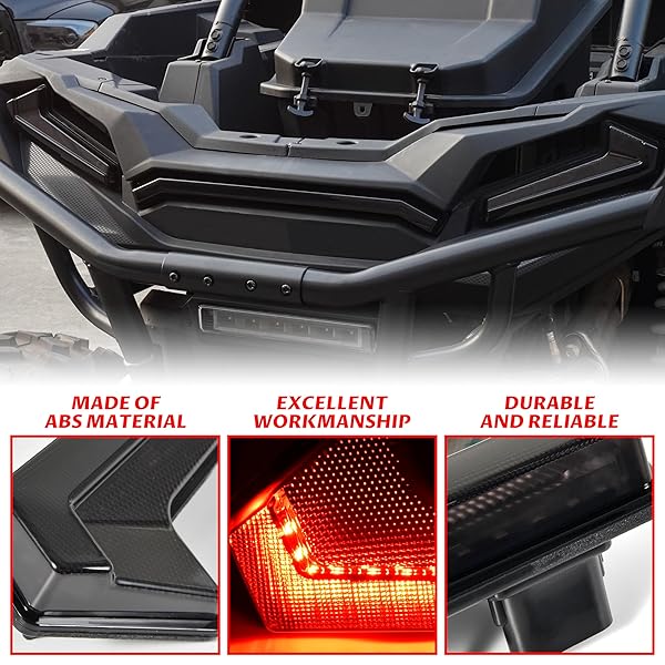 SAUTVS SAUTVS Smoked Black LED Tail Lights for Polaris RZR XP 1000/Turbo & Sportsman 570/850/1000 (2018-2023) - 2PCS Assembly - View 6 of 10