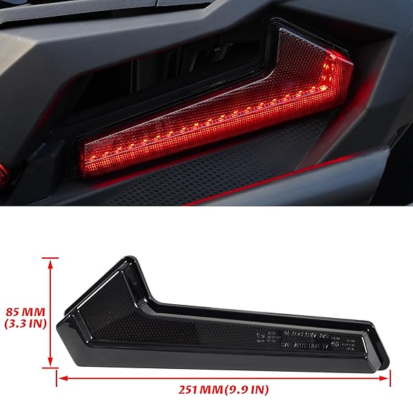 SAUTVS SAUTVS Smoked Black LED Tail Lights for Polaris RZR XP 1000/Turbo & Sportsman 570/850/1000 (2018-2023) - 2PCS Assembly - View 9 of 10