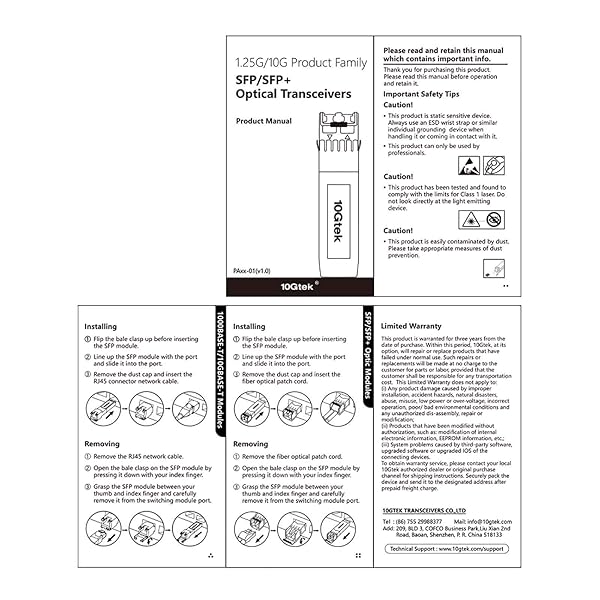 10Gtek 10GTEK 10GBase-LR SFP Plus Transceiver 10G 1310nm SMF Up to 10 km Compatible with Extreme 10GB-LR-SFPP - View 7 of 8