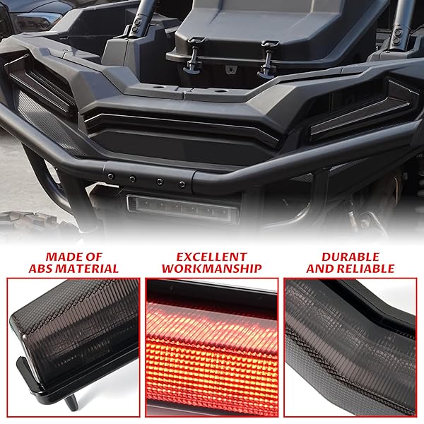SAUTVS SAUTVS UTV Center Tail Light - OEM Replacement for Polaris RZR XP 1000 & Sportsman 1000 (2019-2022) - Smoked Black - View 6 of 10