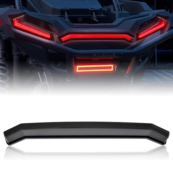 SAUTVS SAUTVS UTV Center Tail Light - OEM Replacement for Polaris RZR XP 1000 & Sportsman 1000 (2019-2022) - Smoked Black - View 3 of 10