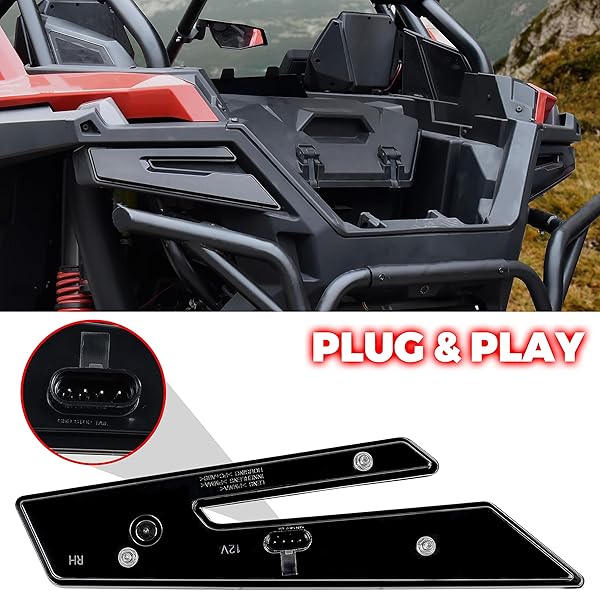 SAUTVS SAUTVS RZR PRO LED Tail Lights Smoked Black Rear Lamps for Polaris RZR PRO XP XP4 2020-2025 One Pair Replace 2415177 2415178 - View 6 of 8