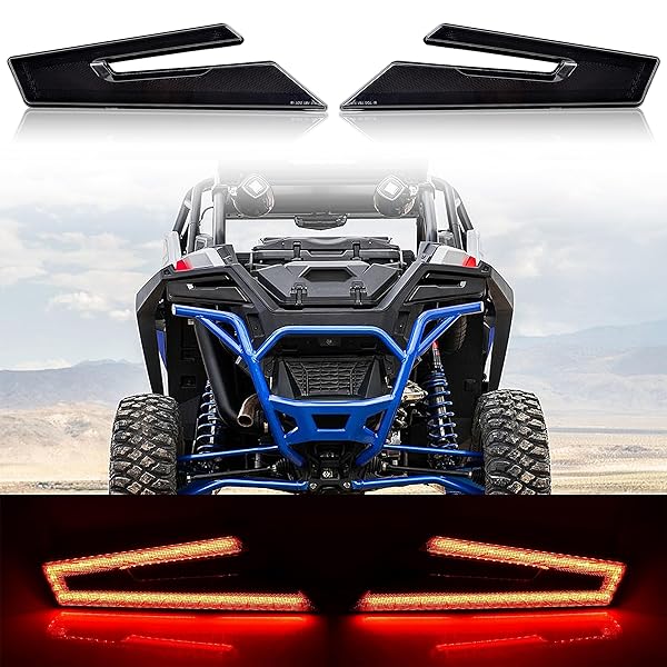 SAUTVS RZR PRO LED Tail Lights Smoked Black Rear Lamps for Polaris RZR PRO XP XP4 2020-2025 One Pair Replace 2415177 2415178