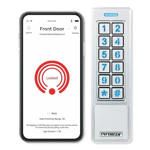 Seco-Larm Seco-Larm SK-B241-PQ Enforcer: Bluetooth Access Controller with Keypad & Proximity Reader for Secure User Management - View 5 of 5