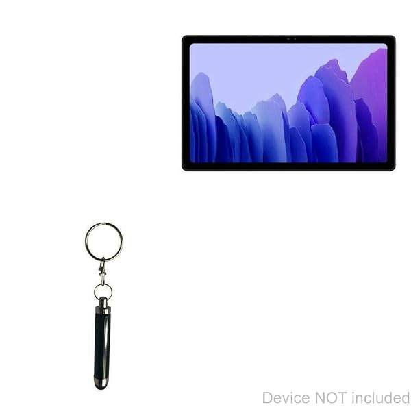 BoxWave Stylus Pen for Samsung Galaxy Tab A7 Mini Capacitive Stylus with Keyring Loop Jet Black