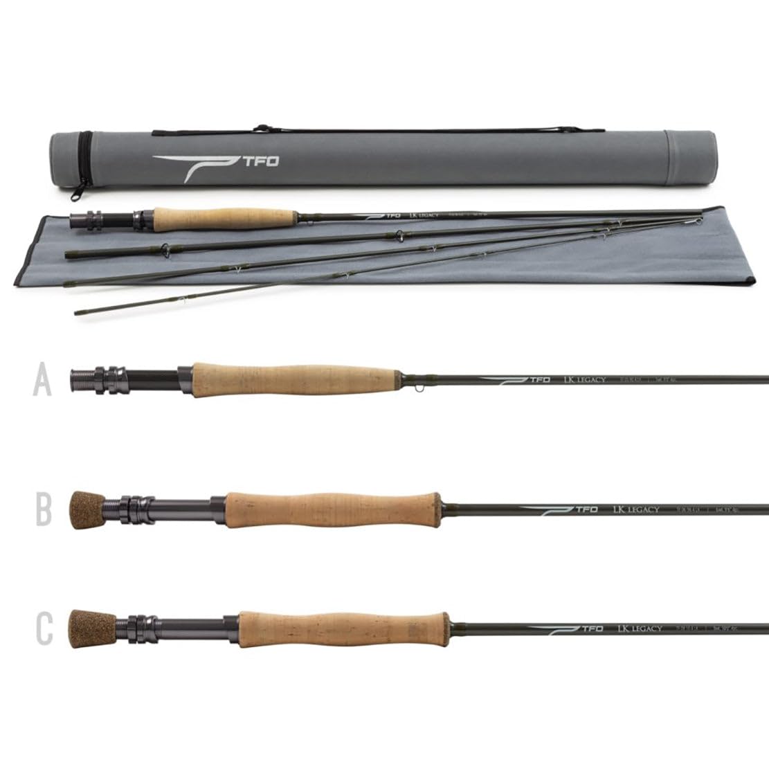 Temple Fork Outfitters Temple Fork Outfitters 6wt 9' Legacy Rod (TF-06-91-4-LK) - 4 Piece Fly Fishing Rod with Case - View 4 of 4