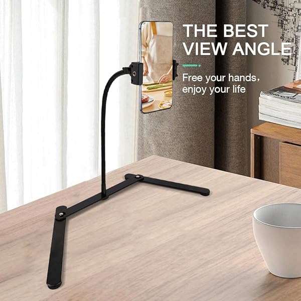 KAVAVO KAVAVO Adjustable Gooseneck Cellphone Holder for Live Streaming Online Teaching and Crafting Demo Recording - View 5 of 10