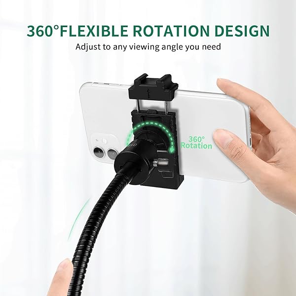 KAVAVO KAVAVO Adjustable Gooseneck Cellphone Holder for Live Streaming Online Teaching and Crafting Demo Recording - View 8 of 10