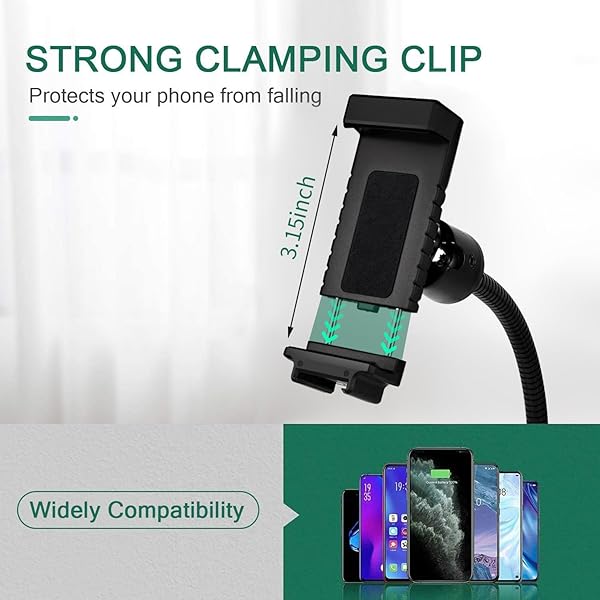 KAVAVO KAVAVO Adjustable Gooseneck Cellphone Holder for Live Streaming Online Teaching and Crafting Demo Recording - View 9 of 10