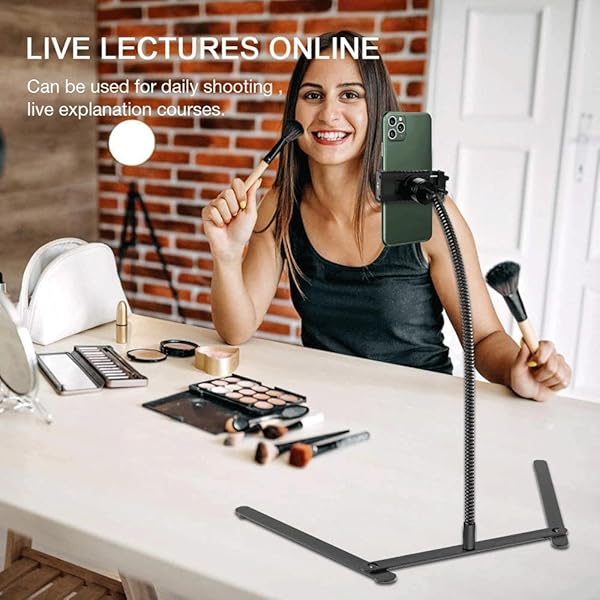 KAVAVO KAVAVO Adjustable Gooseneck Cellphone Holder for Live Streaming Online Teaching and Crafting Demo Recording - View 10 of 10