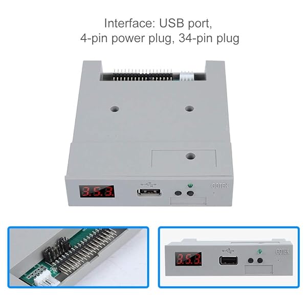 Yanmis 1.44MB Floppy Drive Emulator SFR1M44-U100 for 3.5 Inch USB Floppy Emulation in Industrial Control Applications - View 6 of 10