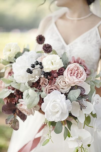 Ling's moment Ling's Moment 10Pcs 17.5 Inch Tall Lambs Ear Artificial Plants Lifelike Greenery Filler Decor for Home Office Wedding Bouquets Centerpieces - View 5 of 7