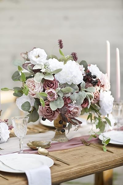 Ling's moment Ling's Moment 10Pcs 17.5 Inch Tall Lambs Ear Artificial Plants Lifelike Greenery Filler Decor for Home Office Wedding Bouquets Centerpieces - View 7 of 7