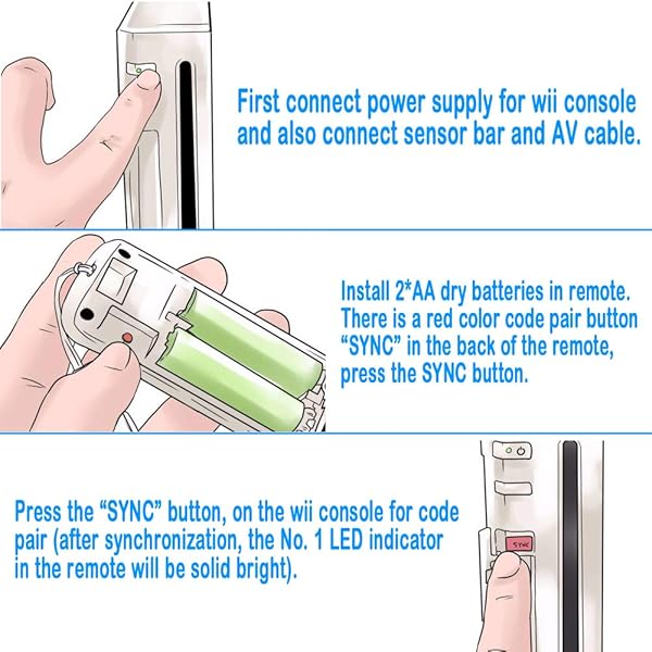 Tevodo Wii Remote Controller 2 Pack Upgrade Wireless Controllers for Wii and Wii U Console Pink and Blue - View 5 of 8