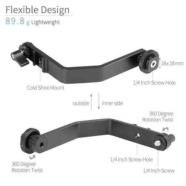 FEELWORLD Tilt Arm for FEELWORLD LUT7 LUT7S 7 Inch 4K HDMI On Camera Field Monitor Mount for DSLR Stabilizer Gimbal Crane Rig - View 3 of 8
