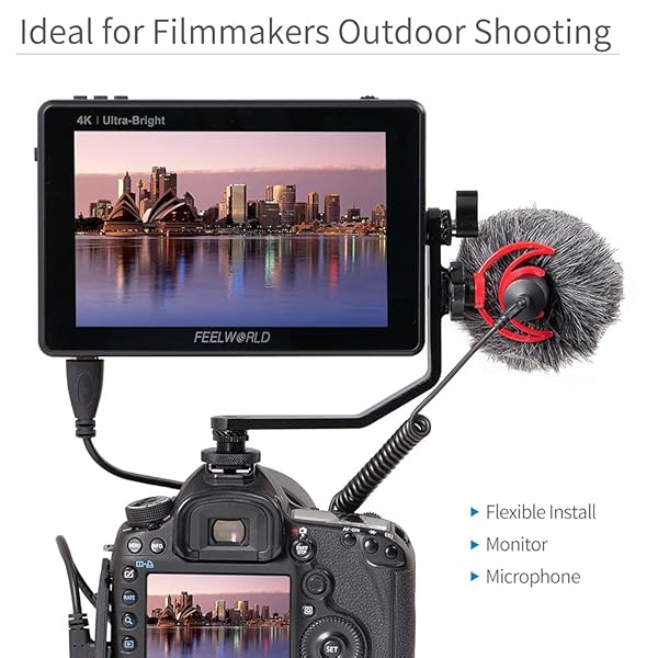 FEELWORLD Tilt Arm for FEELWORLD LUT7 LUT7S 7 Inch 4K HDMI On Camera Field Monitor Mount for DSLR Stabilizer Gimbal Crane Rig - View 7 of 8