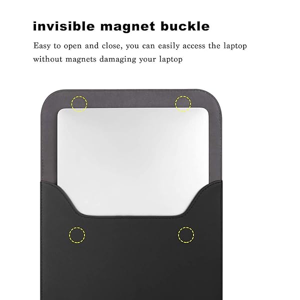 MOSISO MOSISO 13 Inch Laptop Case Sleeve for MacBook Air Pro M1 M2 Faux Suede Leather with Small Bag Black - View 3 of 8