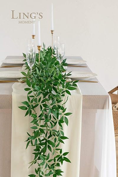 Ling's moment Ling's Moment 5.8ft Rosa Banksiae Artificial Garland Real Touch Silk Vine for Wedding Arch Table Centerpiece and Event Decor - View 3 of 7