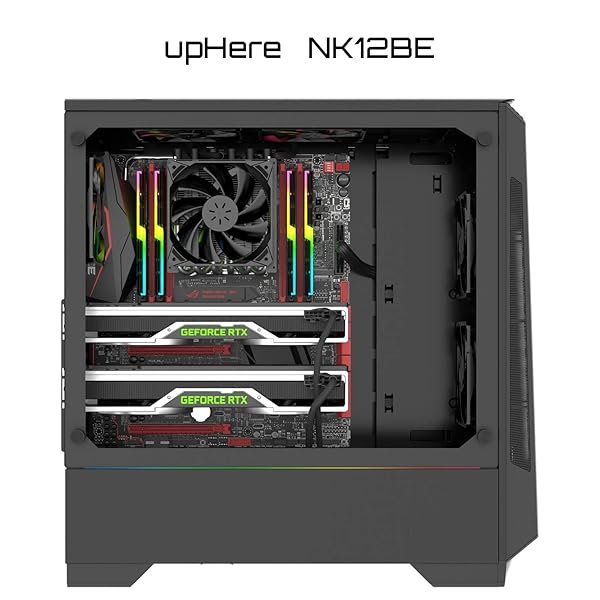 upHere upHere 120mm Black Computer Case Fans 3-Pack High Performance Low Noise Cooling Compatible with Desktop Long Life Up to 40000 Hours - View 8 of 9