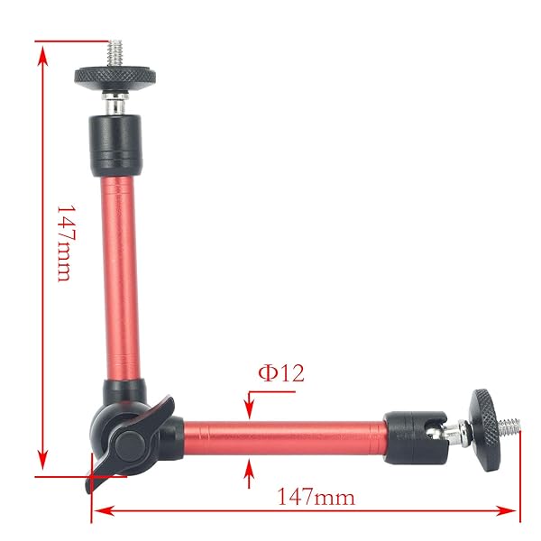 Leftfoto "11" Adjustable Camera Magic Arm Stand for LED Lights, Sports Cameras & Vlog Use - Robust Articulating Friction Design" - View 6 of 6