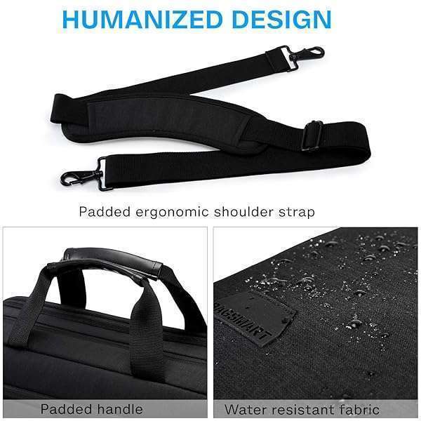 BAGSMART "Buy BAGSMART 17.3" Expandable Laptop Bag - Stylish Briefcase for Men & Women | Perfect for Work, Travel & Office Use" - View 6 of 9