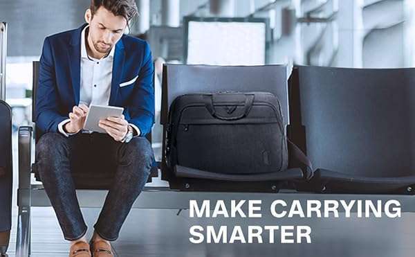 BAGSMART "Buy BAGSMART 17.3" Expandable Laptop Bag - Stylish Briefcase for Men & Women | Perfect for Work, Travel & Office Use" - View 9 of 9