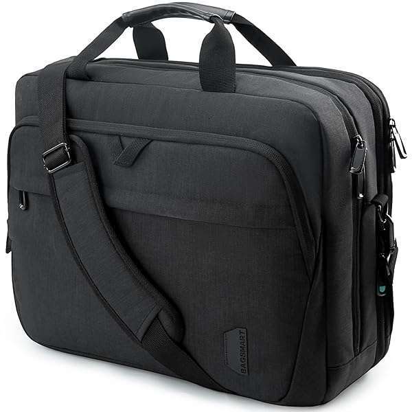BAGSMART "Buy BAGSMART 17.3" Expandable Laptop Bag - Stylish Briefcase for Men & Women | Perfect for Work, Travel & Office Use" - View 3 of 9