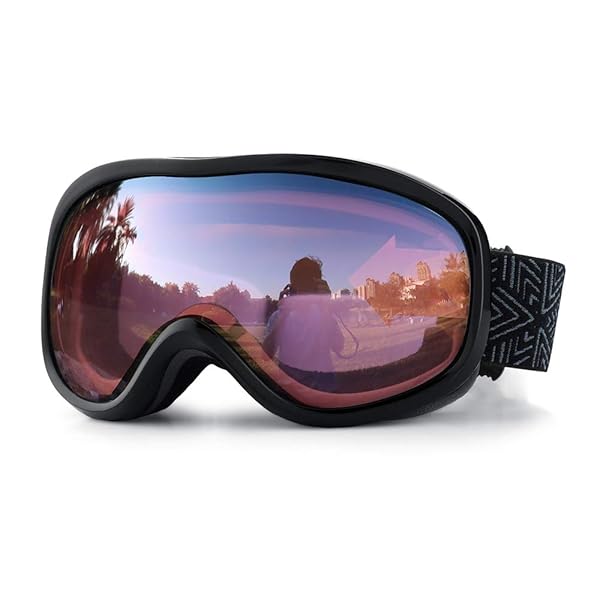 SPOSUNE SPOSUNE Ski Goggles Over Glasses - Dual Lens, Anti-Fog & UV Protection for Men, Women & Youth Skiing