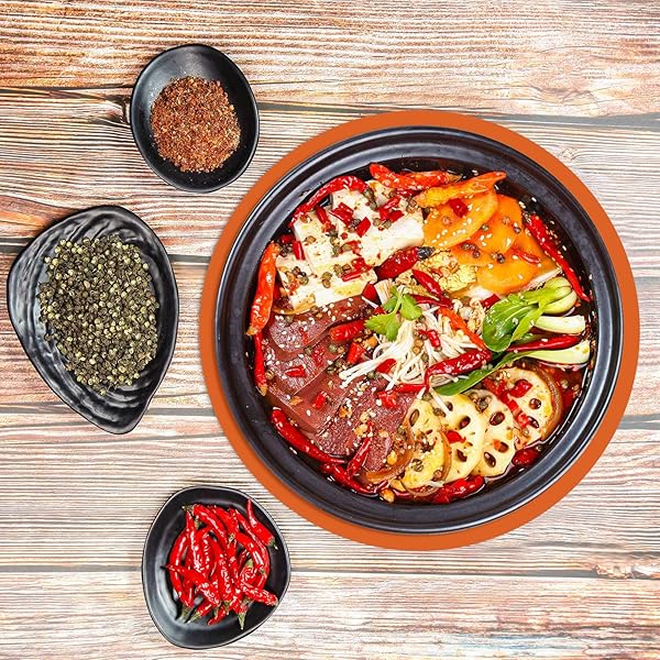 ONE250 12 Inch Silicone Microwave Multi-Mat Non Stick Heat Resistant Oven Trivet Mat 2 Pack Brown - View 6 of 8