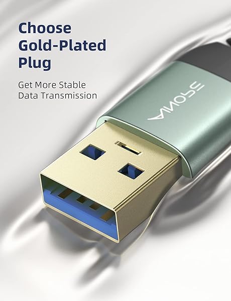 AINOPE AINOPE USB Extension Cable 6.6FT USB 3.0 Male to Female High Data Transfer Compatible with Webcam Keyboard Flash Drive Hard Drive Printer Grey - View 4 of 6