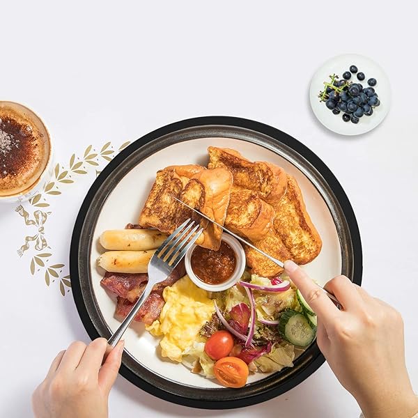 ONE250 ONE250 12 Inch Silicone Microwave Multi Mat Non Stick Heat Resistant Oven Trivet Mat 2 Pack Orange - View 6 of 8