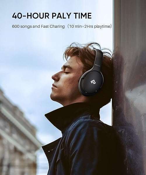 INFURTURE INFURTURE H1 Wireless Noise Cancelling Headphones: Deep Bass, 40H Playtime & Comfort - View 4 of 10