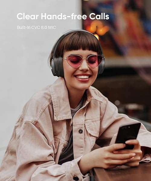 INFURTURE INFURTURE H1 Wireless Noise Cancelling Headphones: Deep Bass, 40H Playtime & Comfort - View 7 of 10