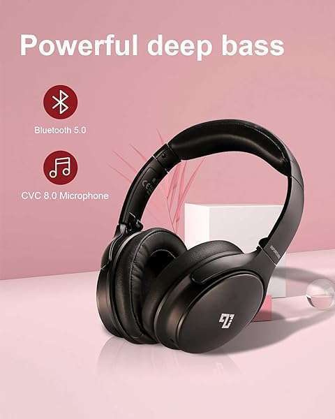INFURTURE INFURTURE H1 Wireless Noise Cancelling Headphones: Deep Bass, 40H Playtime & Comfort - View 10 of 10