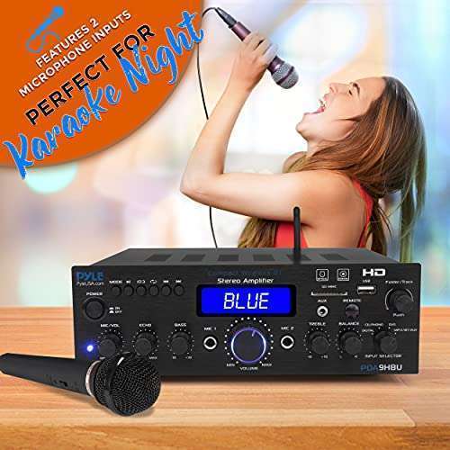Pyle Buy Pyle Wireless Bluetooth Home Stereo Amplifier - 200W Multi-Channel Receiver with HDMI, FM Radio, USB/SD & Remote - PDA9HBU - View 5 of 8