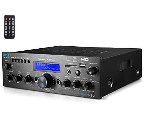 Pyle Buy Pyle Wireless Bluetooth Home Stereo Amplifier - 200W Multi-Channel Receiver with HDMI, FM Radio, USB/SD & Remote - PDA9HBU - View 2 of 8