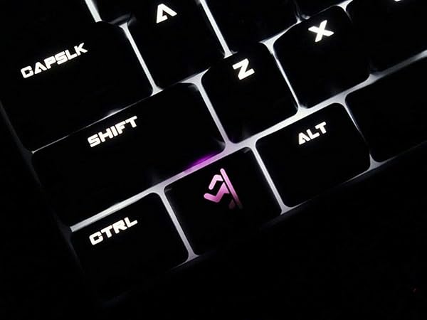 MECHKYP 2 Pcs 1.25u R1 Backlit Novelty Keycaps Set for Cherry MX Switches Gaming Mechanical Keyboards OEM Profile Laser Carving Ctrl Win Alt FN - View 5 of 11