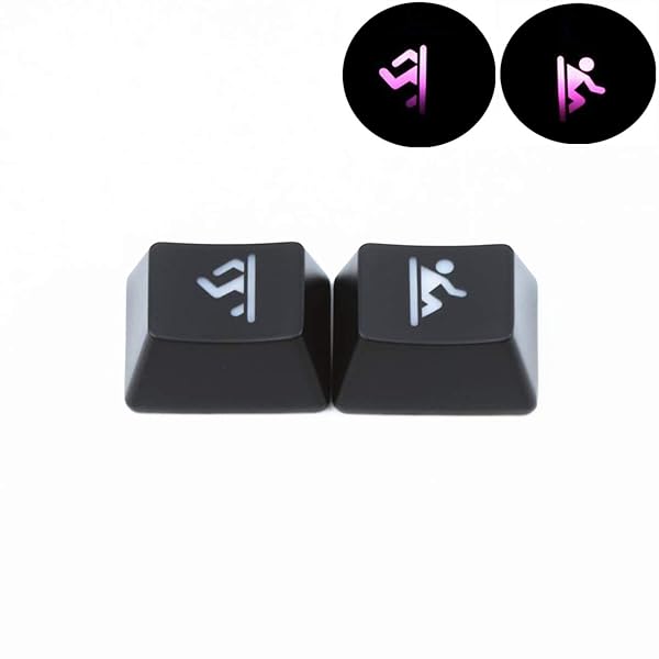 MECHKYP 2 Pcs 1.25u R1 Backlit Novelty Keycaps Set for Cherry MX Switches Gaming Mechanical Keyboards OEM Profile Laser Carving Ctrl Win Alt FN
